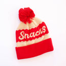 Snacks Red Pom Pom Beanie Hat-2