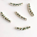 White Laurel Porcelain Bead Necklace-2