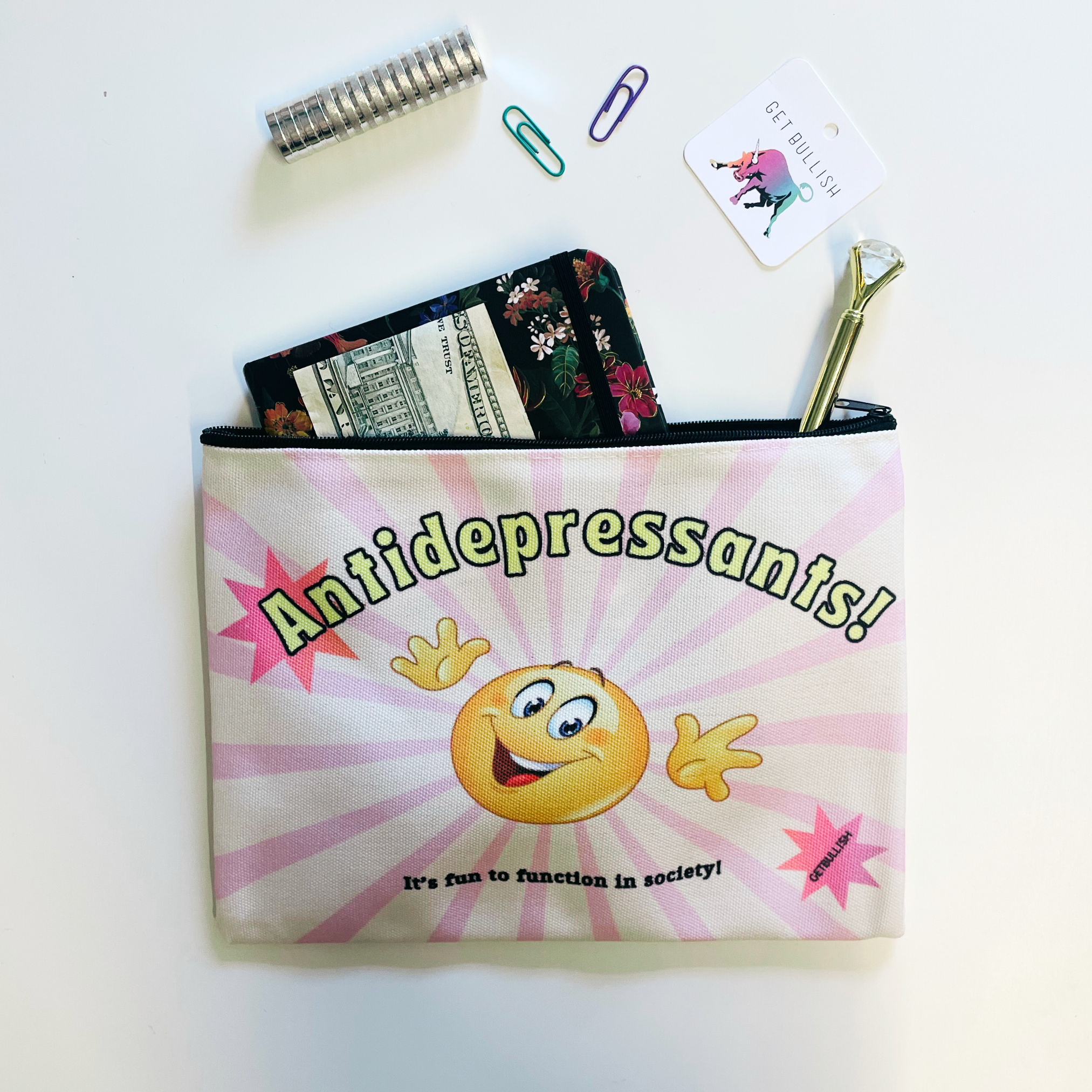 Antidepressants! Canvas Zipper Pouch