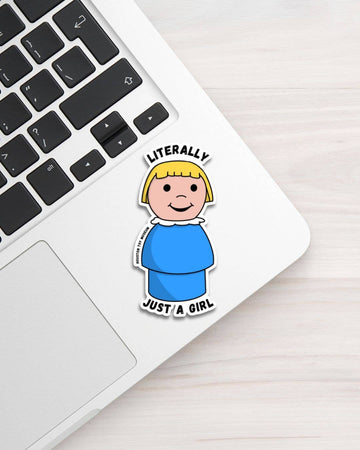 Literally Just a Girl Little People Sticker - 0