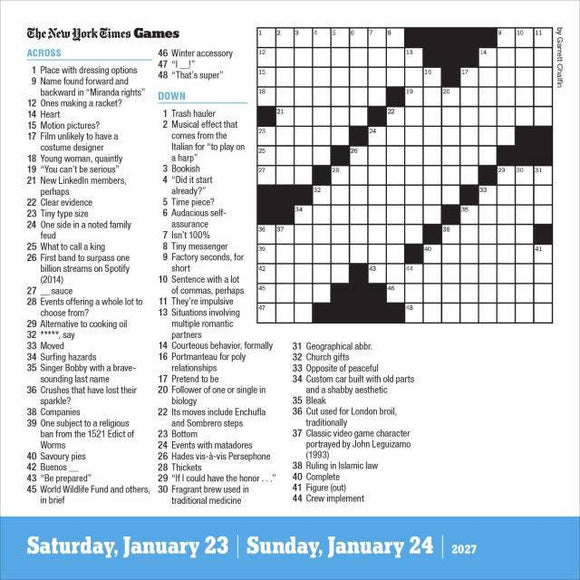 The New York Times Crossword Page-A-Day Calendar 2027