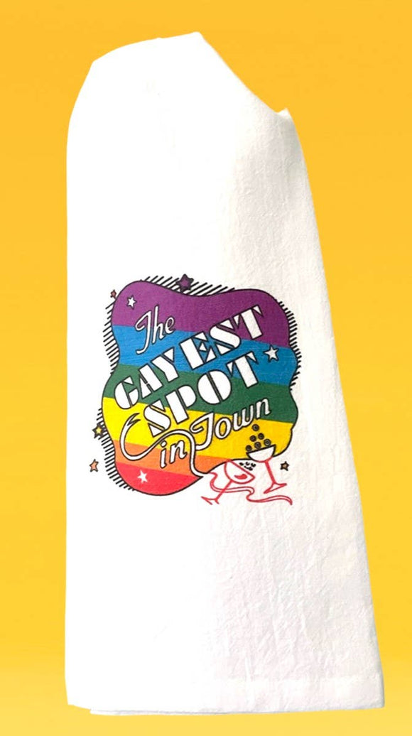 Gayest Spot Rainbow Tea Towel