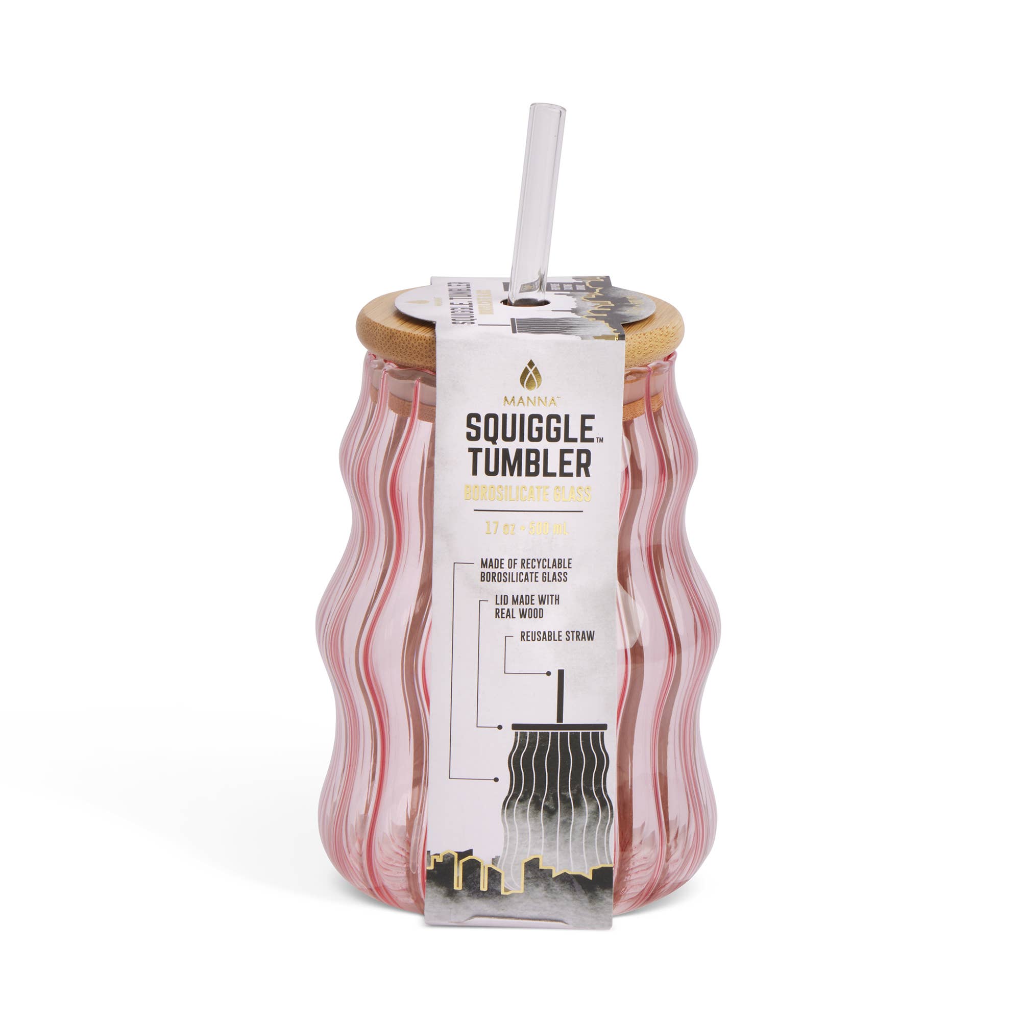 Pink 17oz Squiggle Tumbler