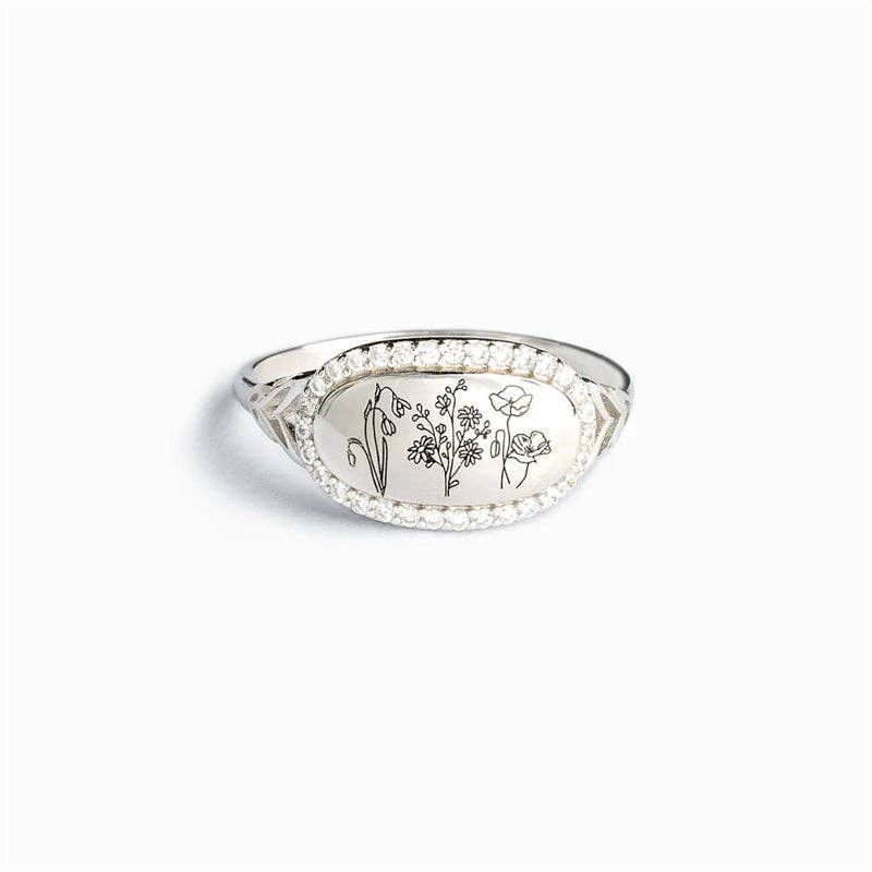 Halo Flower Statement Ring