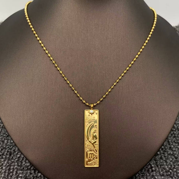 Rectangular Zodiac Necklace