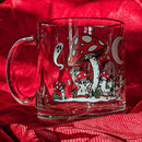 Ghost Mushrooms in the Snow Glass Mug-2