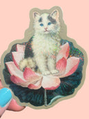 Lotus Cat Sticker-2