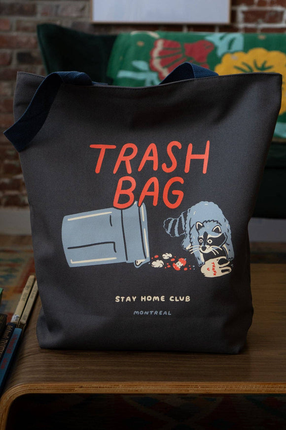 Trash Bag (Raccoon) Big Zip Tote