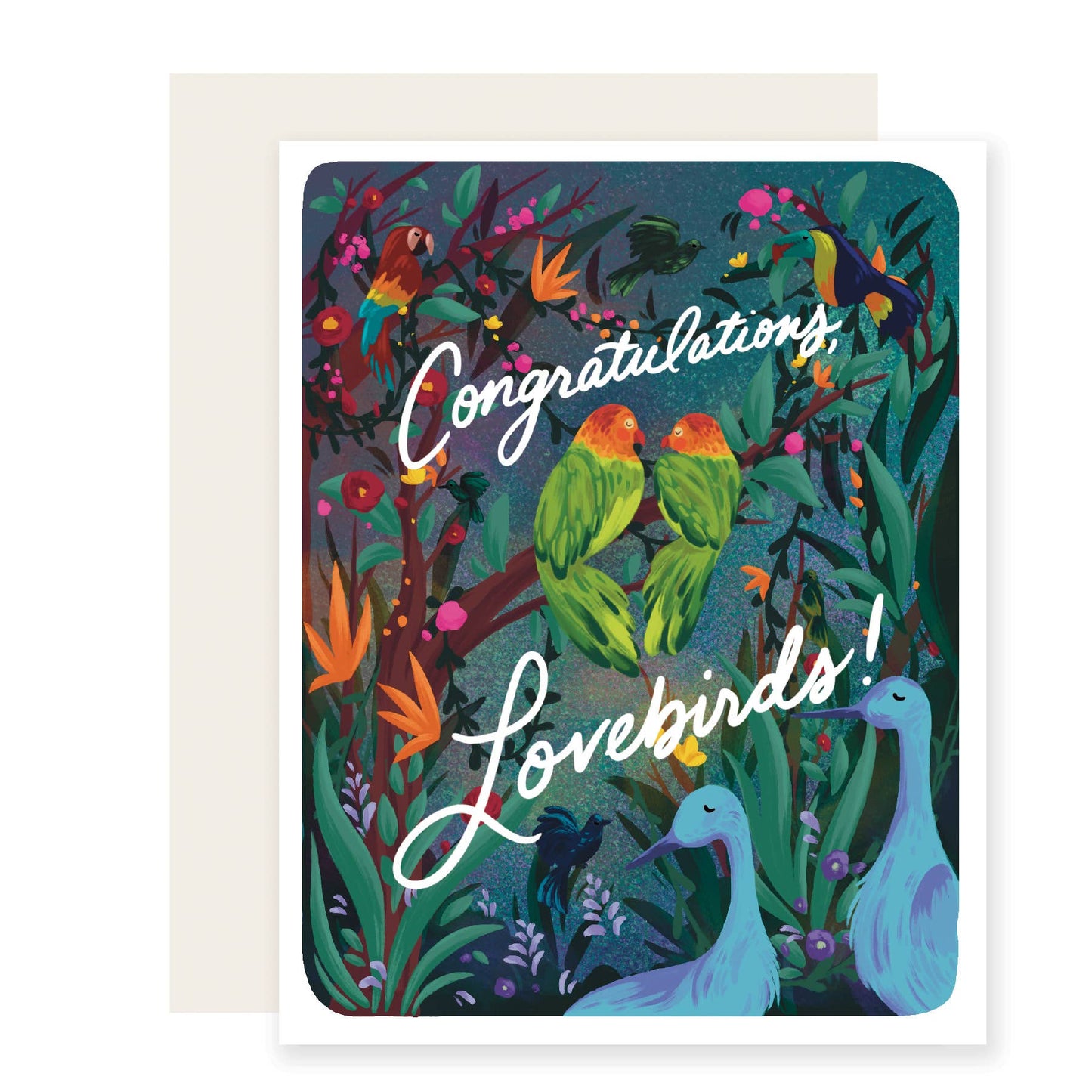 Lovebirds Wedding Card