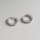 Minimalist Bead Huggie Hoop Earrings-1