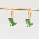 Dinosaur Huggie Earrings-1