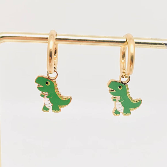 Dinosaur Huggie Earrings
