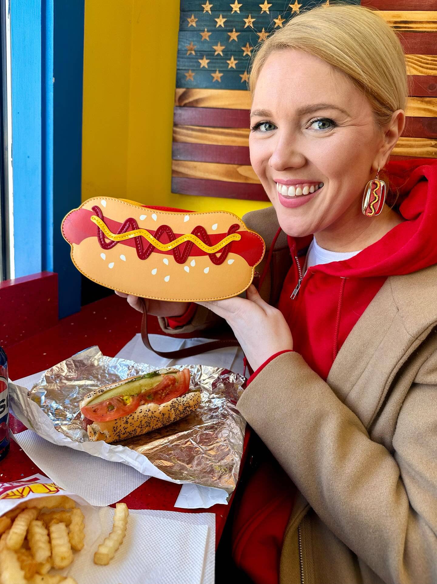 Hot Dog Crossbody Handbag