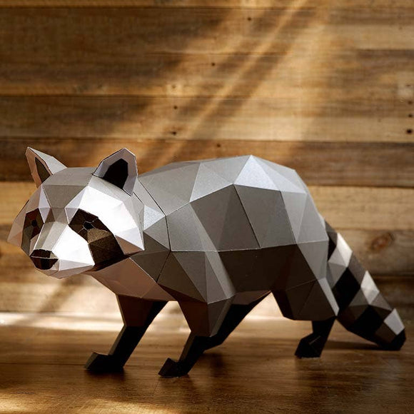 Raccoon 3D PaperCraft Art Kit