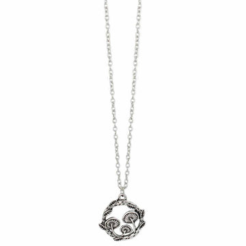Mushroom Forest Silver Toadstools Necklace