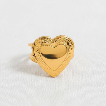 Heart Locket Ring - 0