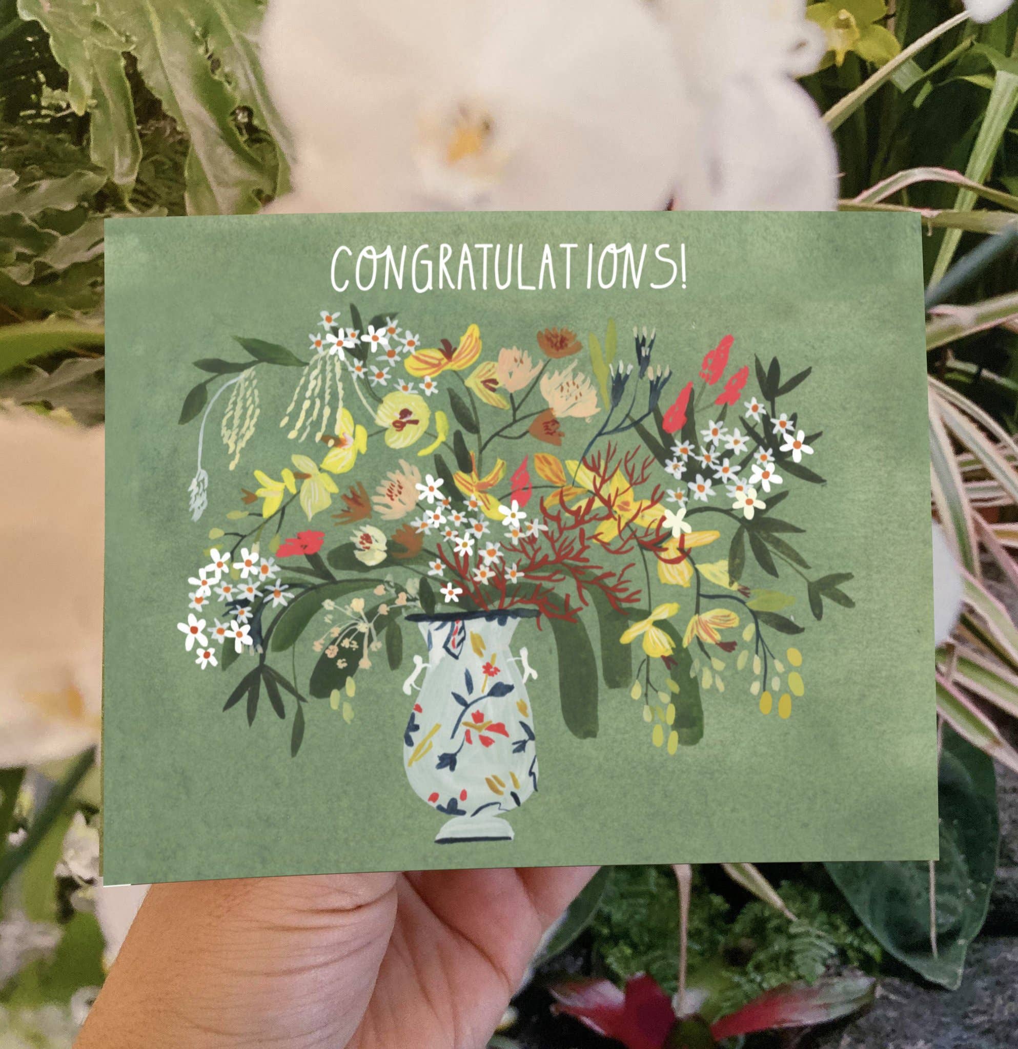 Congratulations! Floral Card - 0