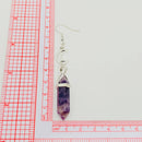 Amethyst Pendant Moon Earrings-2