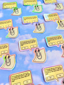 Gay Clippy Holographic Sticker-2