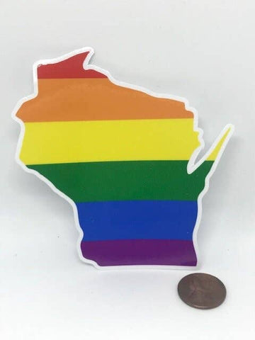 Wisco Pride Flag Sticker - 0