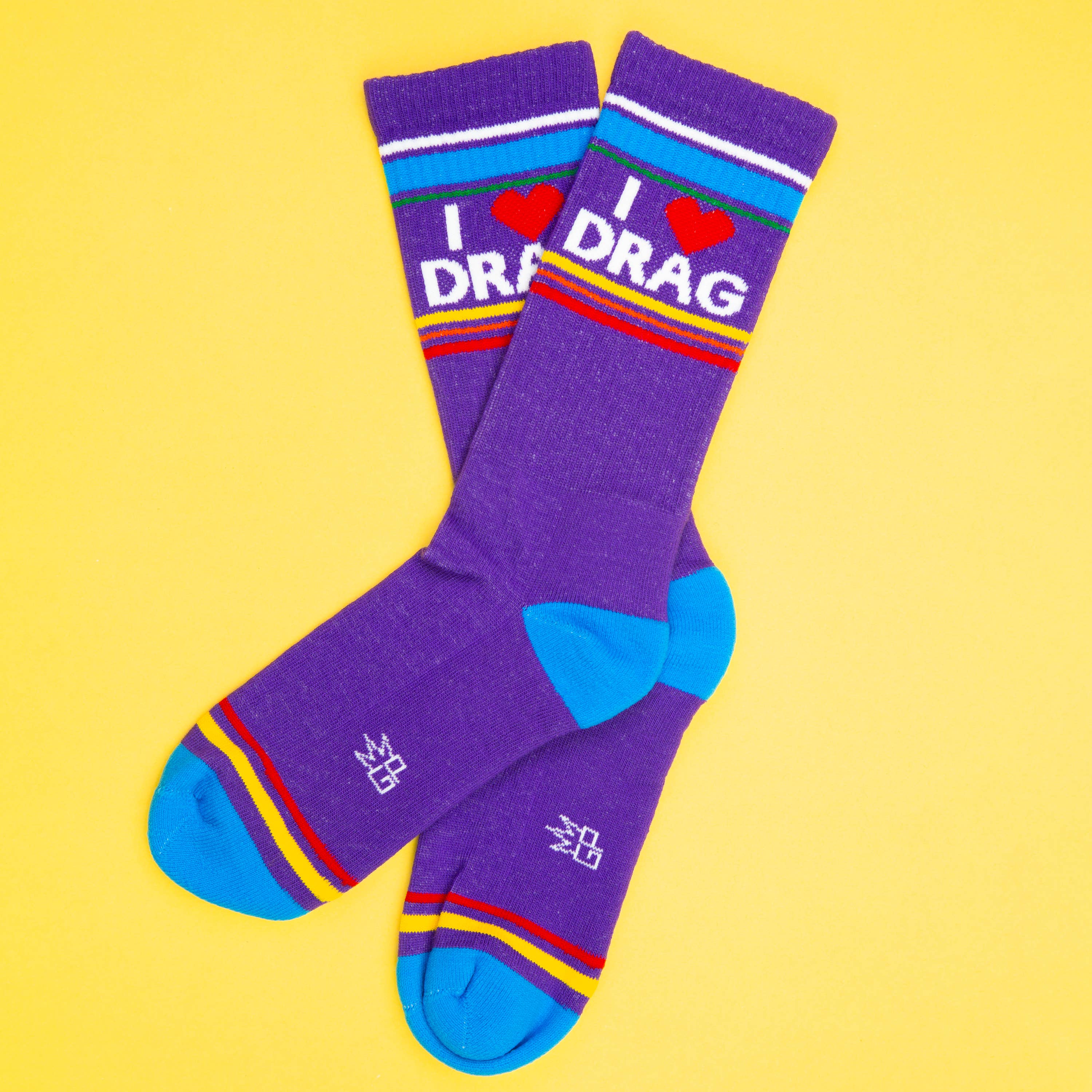 I Love Drag Gym Crew Socks - 0