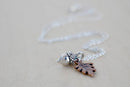 Tiny Silver Acorn Necklace-2