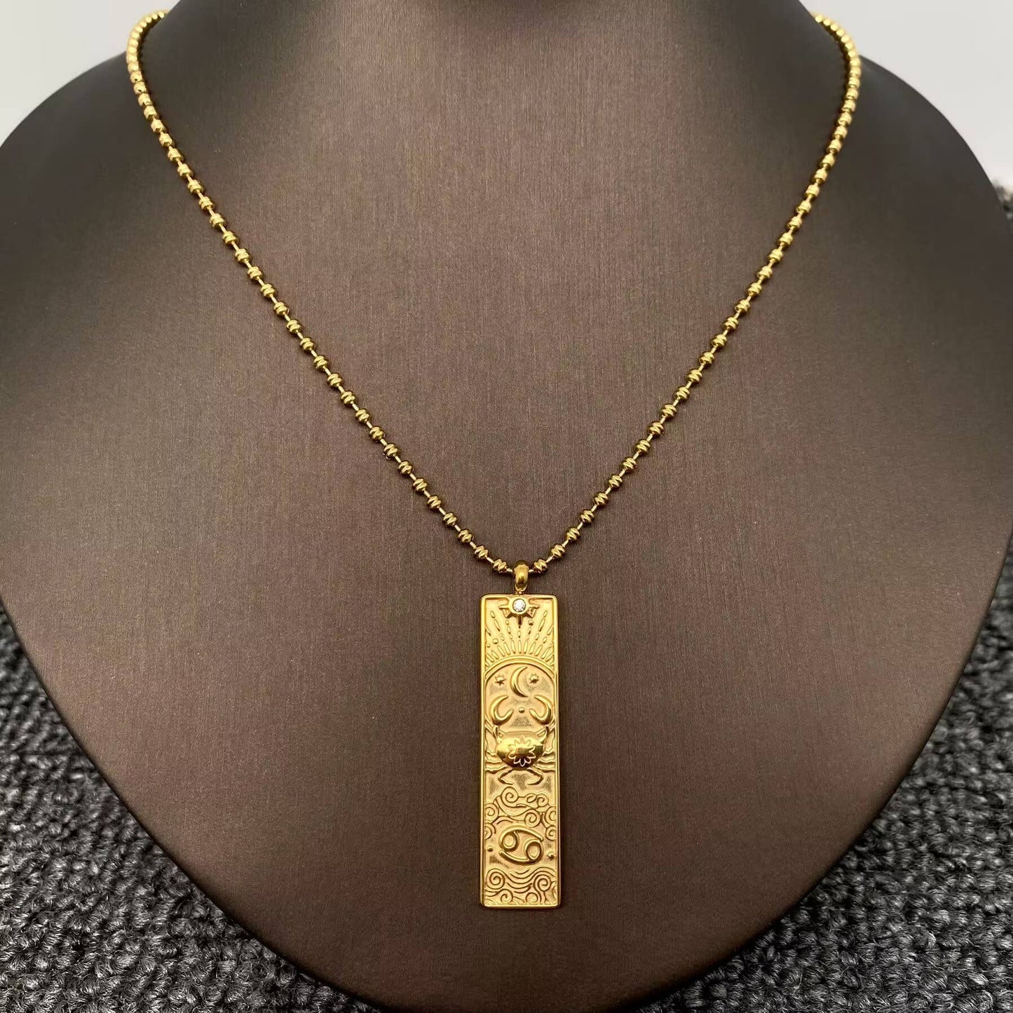 Rectangular Zodiac Necklace