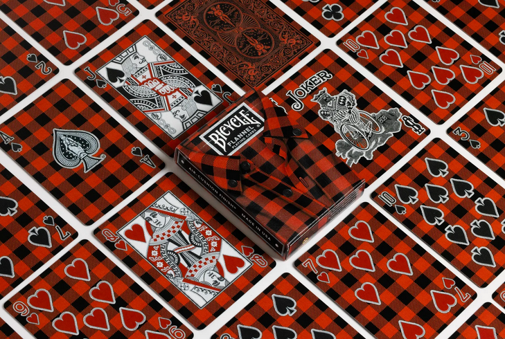 Flannel Bicycle Playing Cards