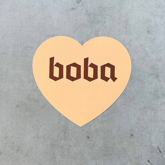 Boba Heart Sticker