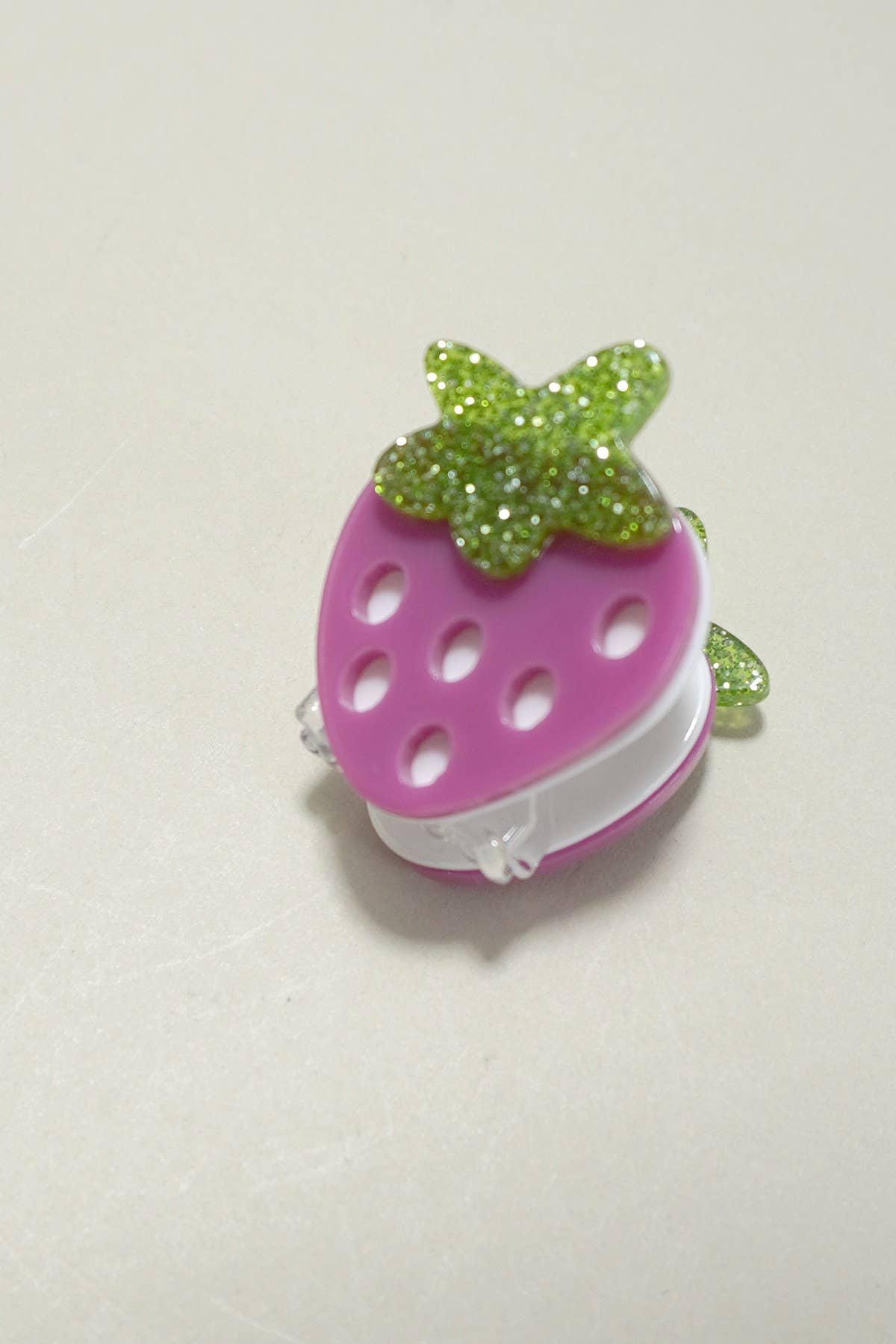 Mini Strawberry Glitter Hair Clips