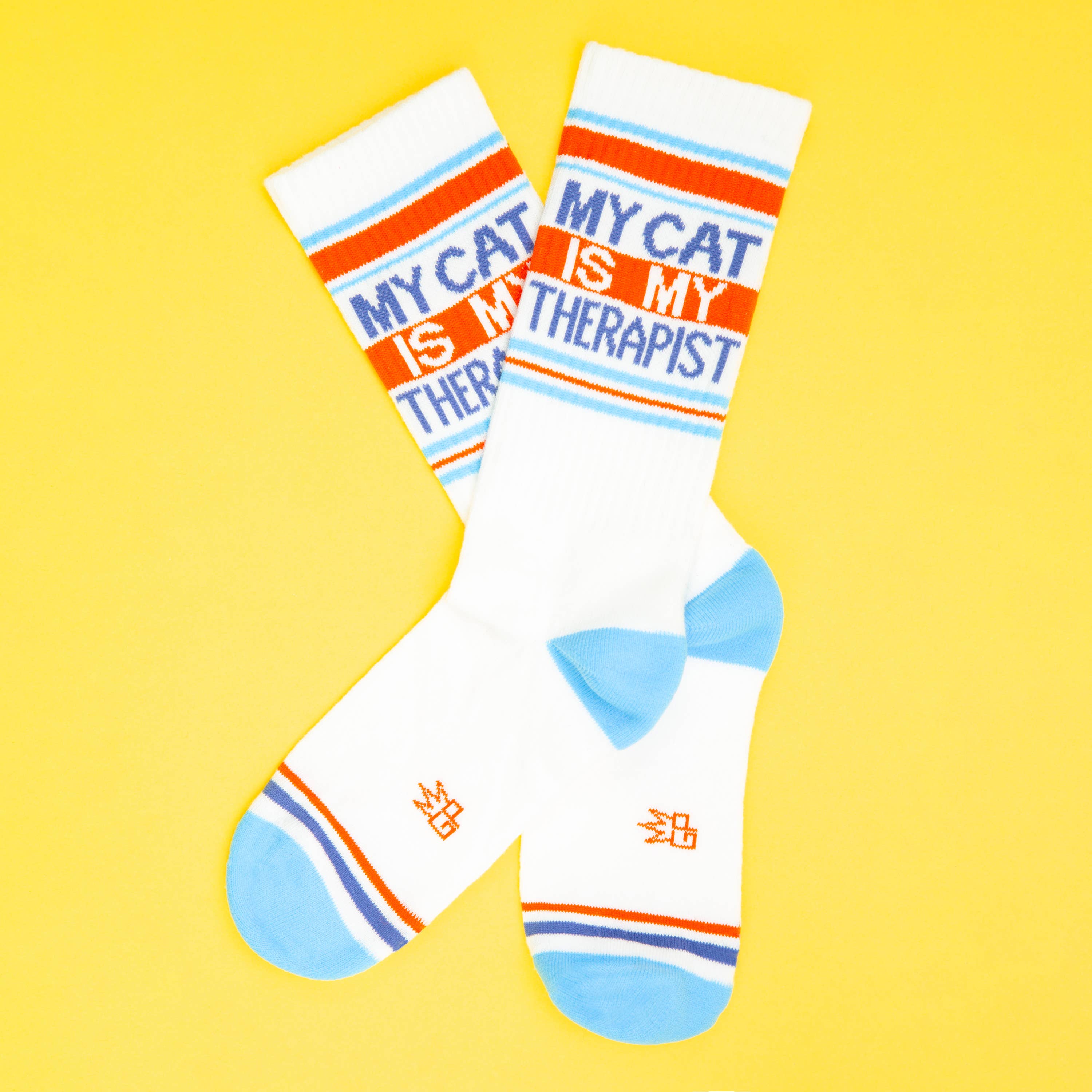 My Cat Is My Therapist Gym Crew Socks - 0