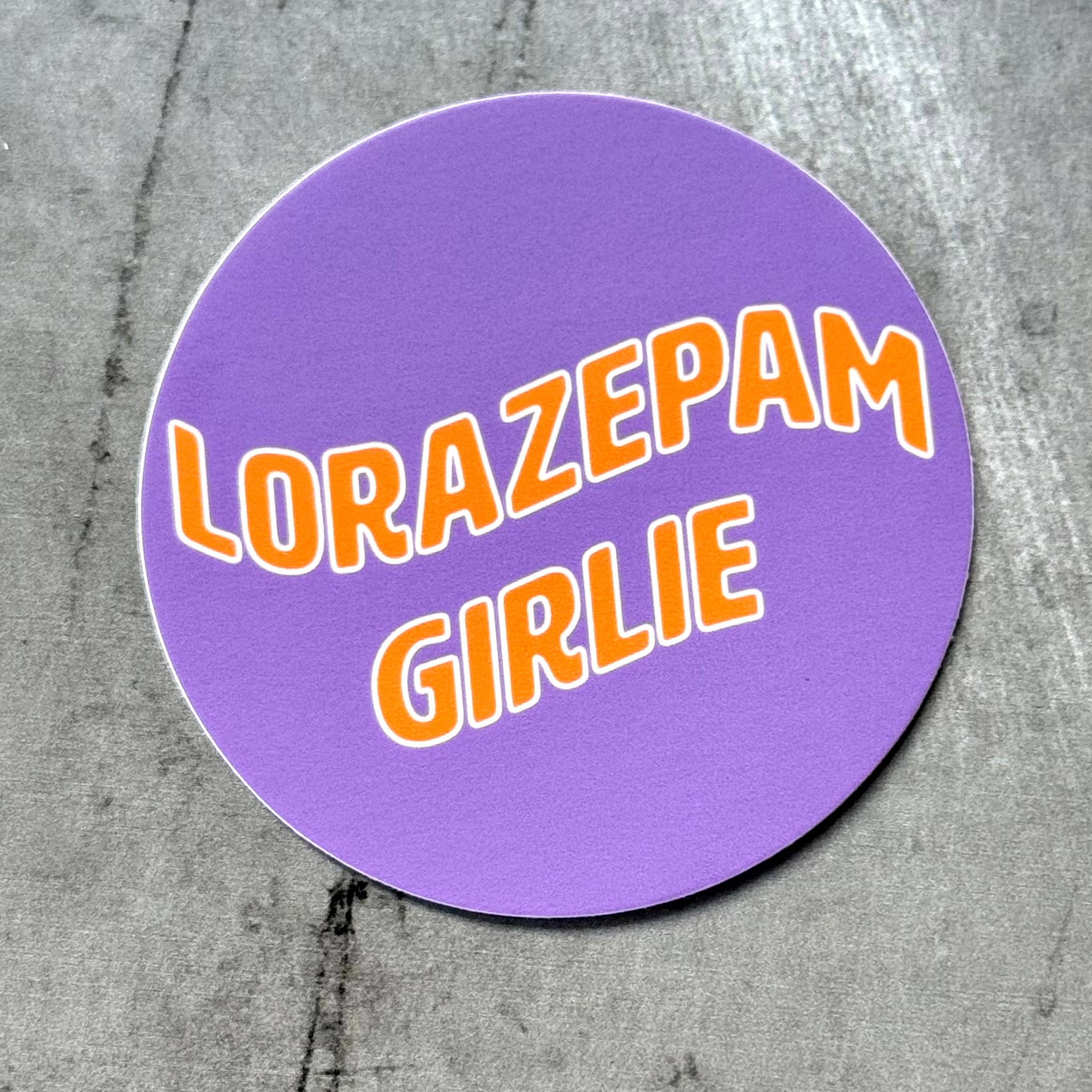 Lorazepam Girlie Sticker