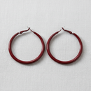 Candy Dark Red Hoop Earrings-1