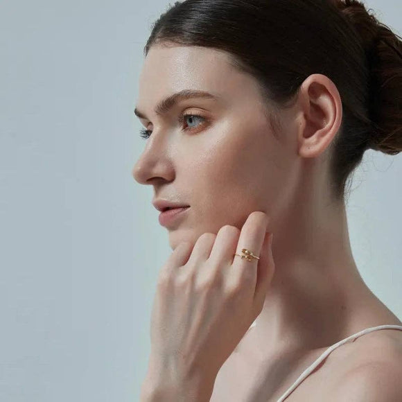 Citrine Tulip Bypass Ring