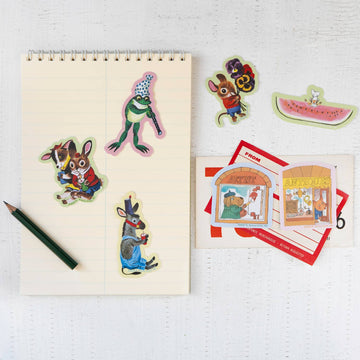 3P4 x Richard Scarry® - Mouse Bouquet Sticker - 0