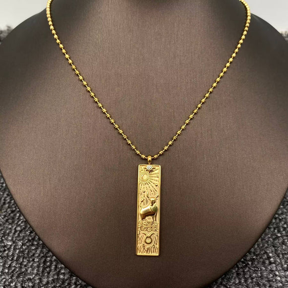 Rectangular Zodiac Necklace