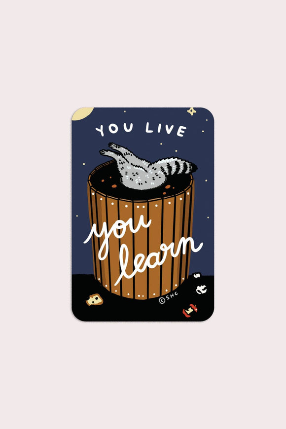 You Live You Learn Sticker