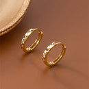 Dainty Geometric Huggie Earrings-3