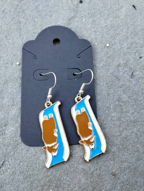 Corgi On a Slide Earring