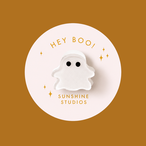 Hey Boo! Ghost Mini Hair Clip