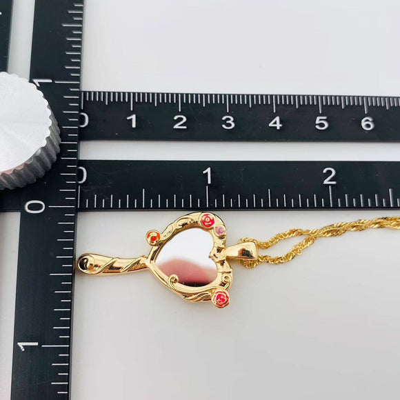 Enamel Mirror Necklace