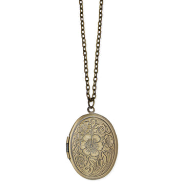 Floral Memories Locket Necklace - 0