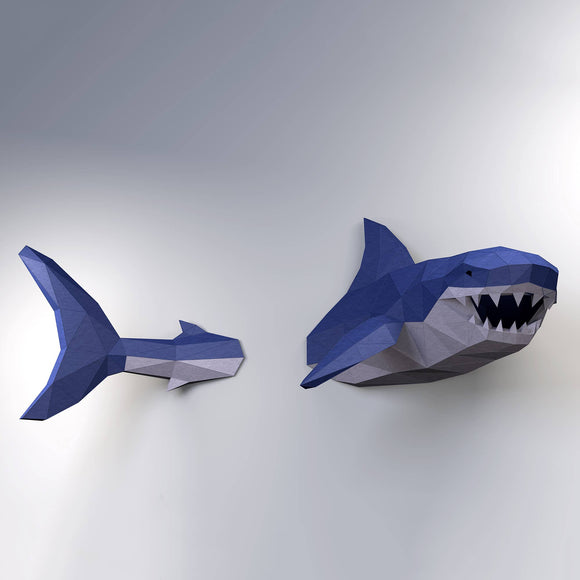 Shark 3D PaperCraft Wall Art Kit