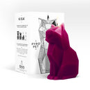 PyroPet Kisa Cat Skeleton Candle - Burgundy-5