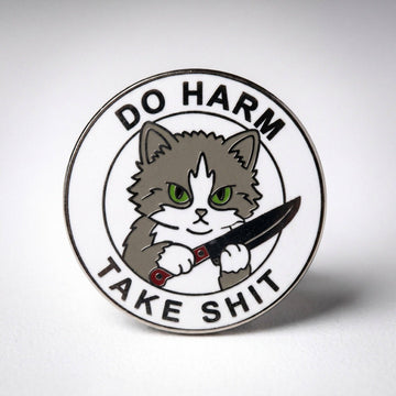 Do Harm Cat Pin