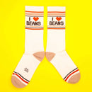 I <3 Beans Gym Crew Socks-5