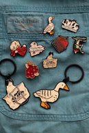 Fowl Enamel Goose Pin-3