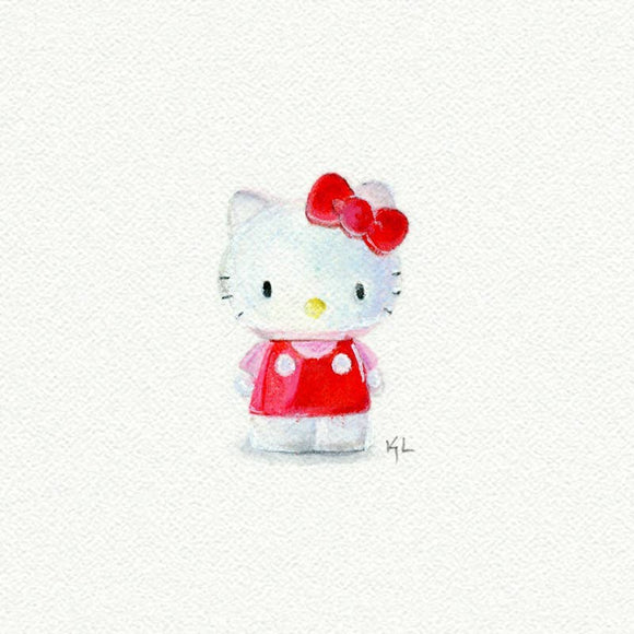 Hello Kitty Mini Watercolor Art Print