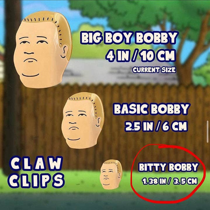 Bitty Bobby King of the Hill Claw Clip - 2 Pack - 0