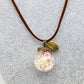 Baby's Breath Glass Ball Necklace
